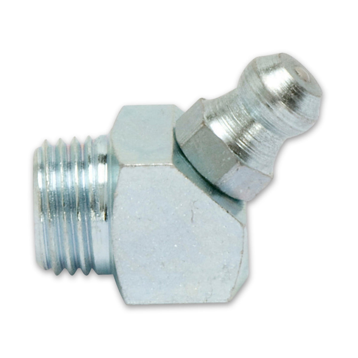 Hydraulikschmiernippel H2 gewinkelt, Stahl verzinkt, DIN 71412: Produktansicht