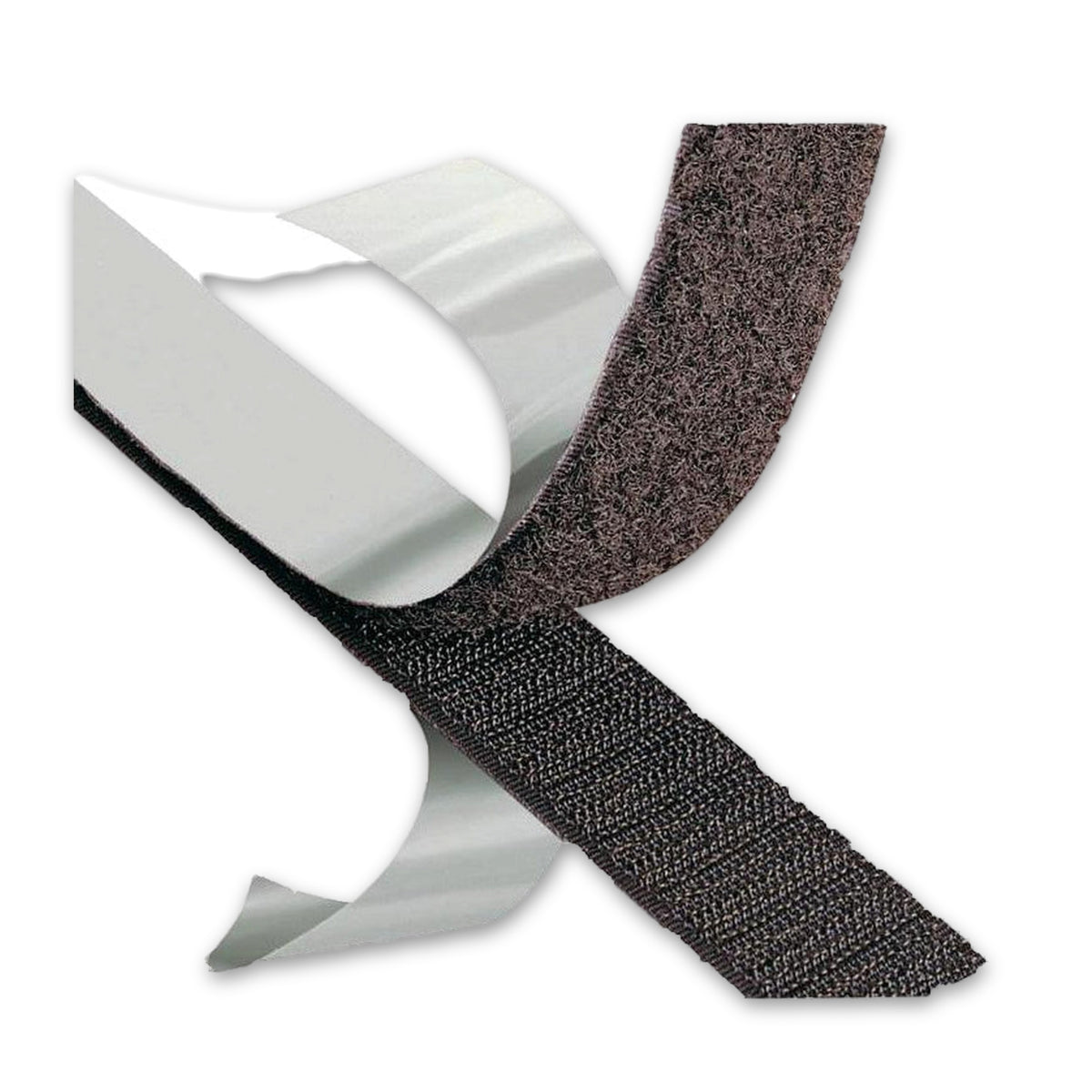 Klettband selbstklebend mit Ösen, schwarz, 20 mm × 10 m: Produktansicht
