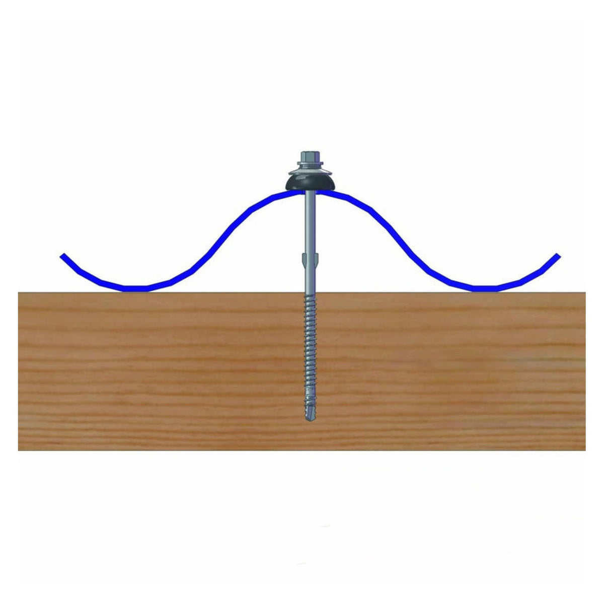 Faserzementplattenschraube Sechskantkopf, Edelstahl A2, 6,5 × 130 mm: Produktansicht