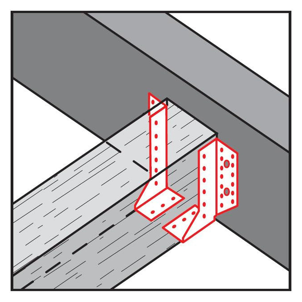Balkenschuh 2-teilig, Stahl sendzimirverzinkt, 30 × 140 × 2 mm: Produktansicht