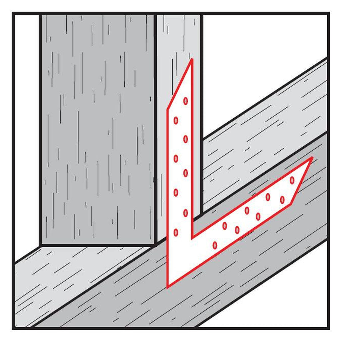 Eckwinkelbeschlag, Stahl verzinkt, Breite 35 mm, Materialstärke 2 mm: Produktansicht