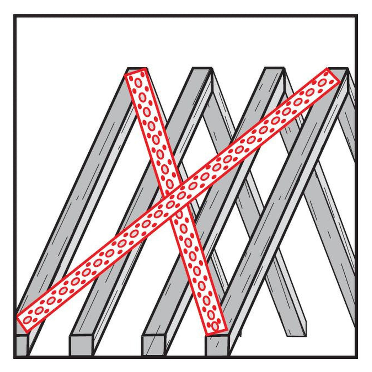 Windrispenband, Stahl sendzimirverzinkt, 40 mm × 50 m, Z-9.1-545: Produktansicht