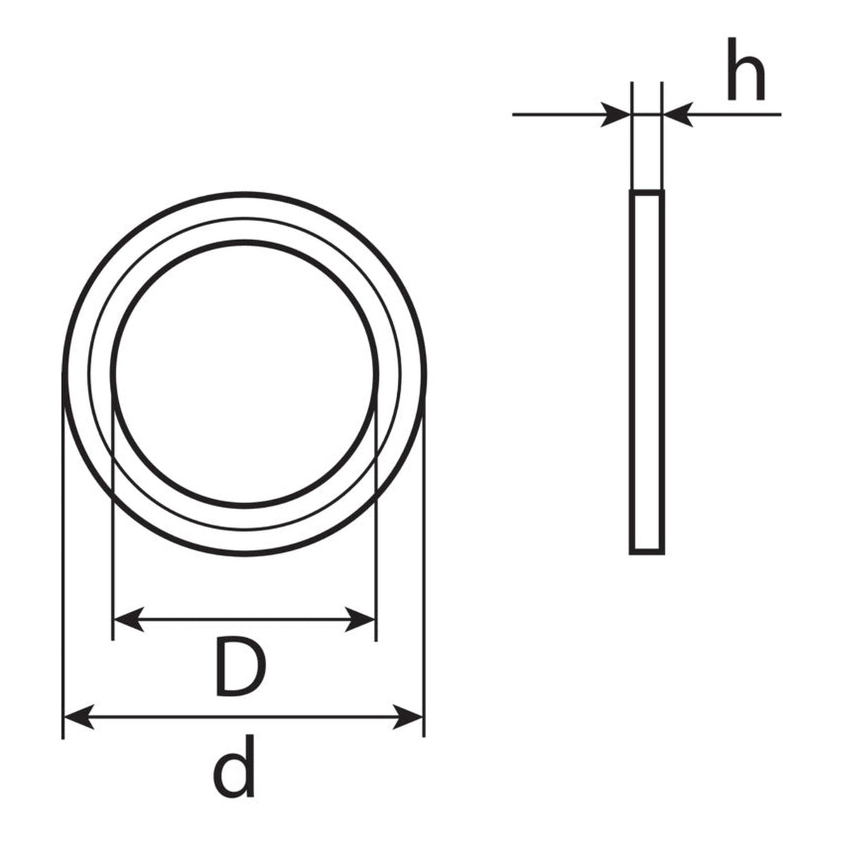 Fitschenring, Stahl vernickelt, 10 × 16 × 2 mm: Produktansicht