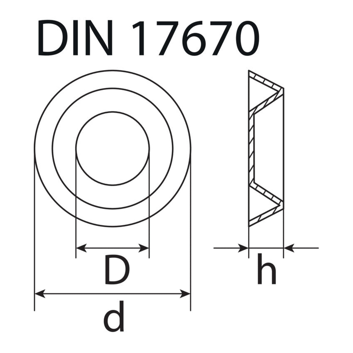 Rosette Form 4, Messing vernickelt, DIN 17670, 90 Grad: Produktansicht