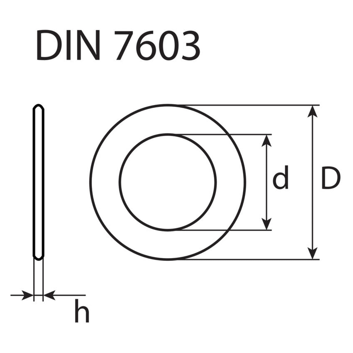 Kfz-Dichtring braun, Polyamid, DIN 7603, 14 × 22 × 2 mm: Produktansicht