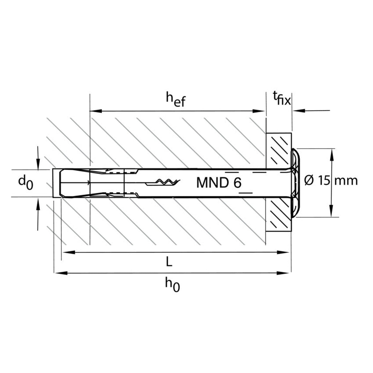 Deckennagel 6 × 45 mm, verzinkt, für vorgebohrtes Loch: Produktansicht