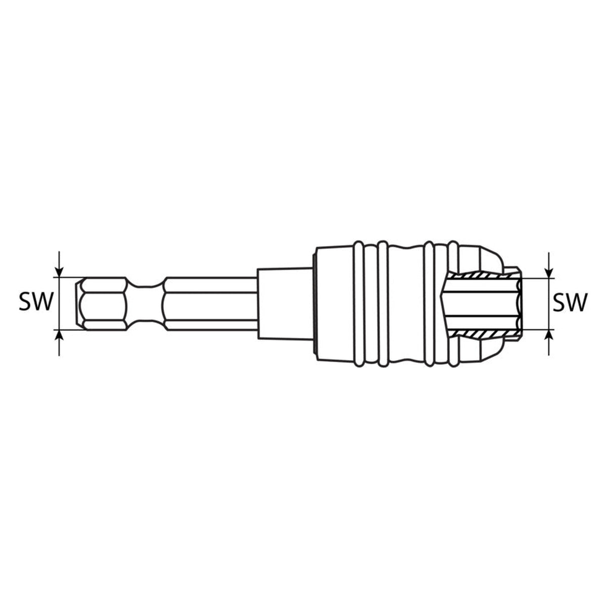 Bit-Schnellwechsler, 1/4 Zoll: Produktansicht