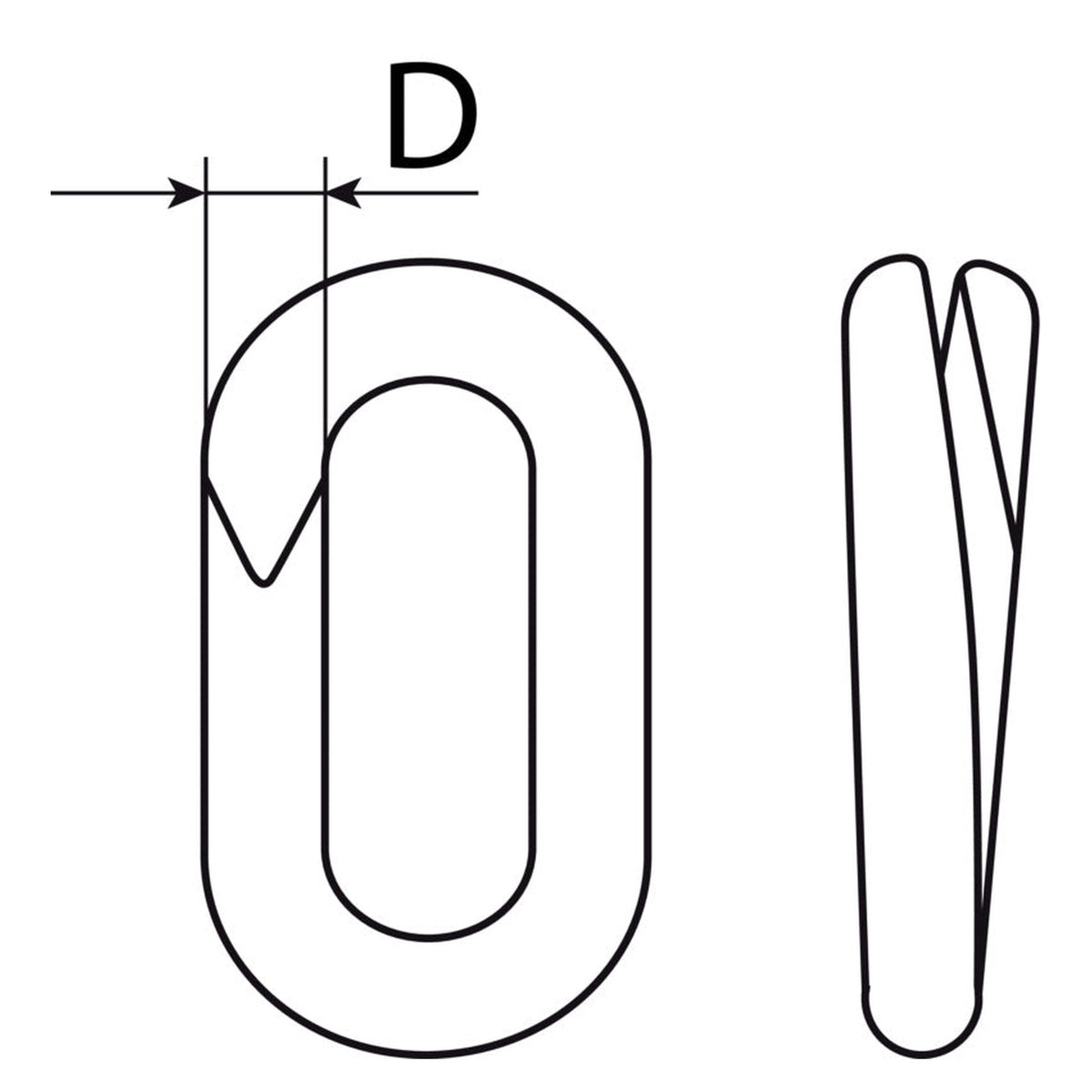Kettennotglied-Set rot, Polyethylen, 6 mm, 4-teilig: Produktansicht