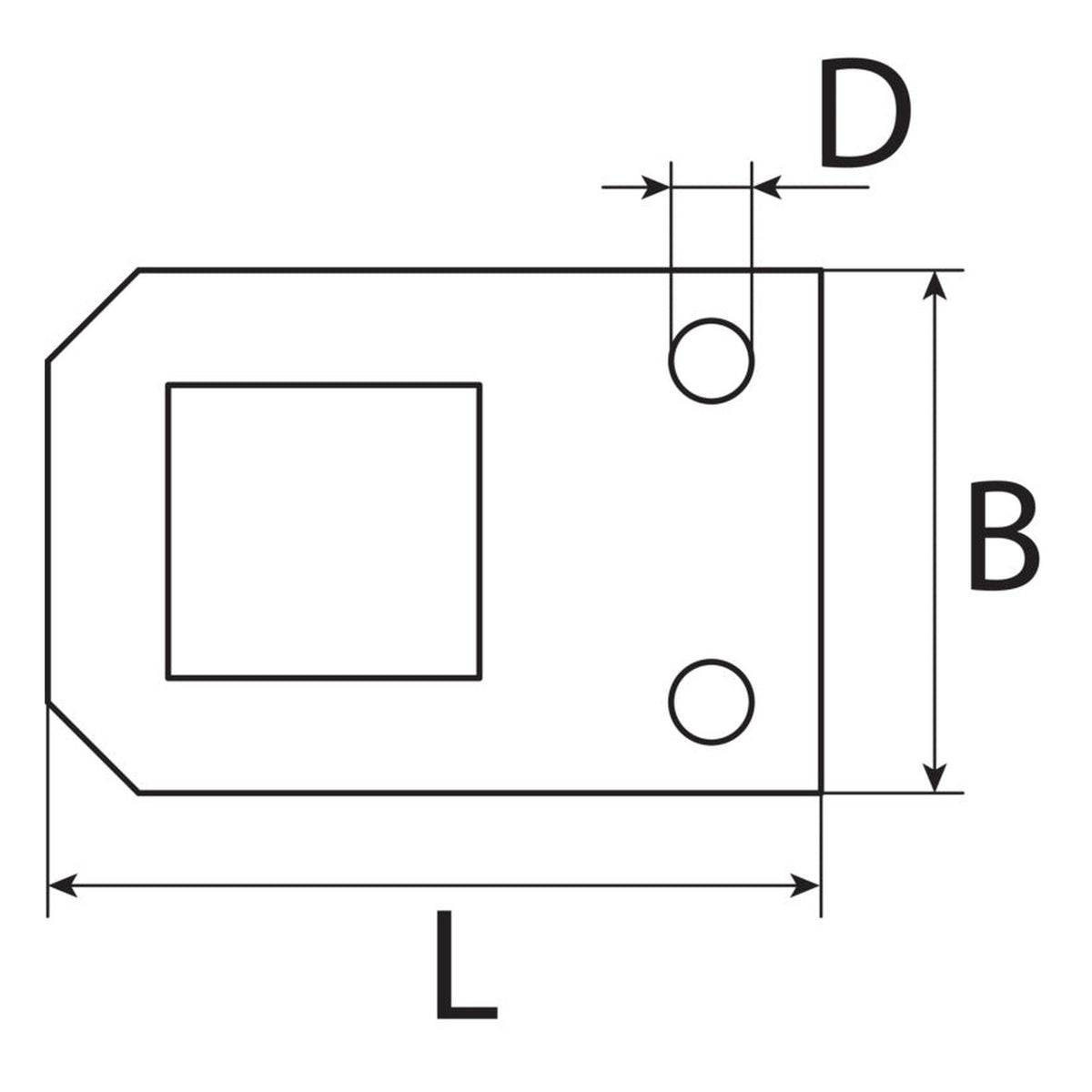 Spiegelblech, Stahl verzinkt, 30 × 21 mm: Produktansicht
