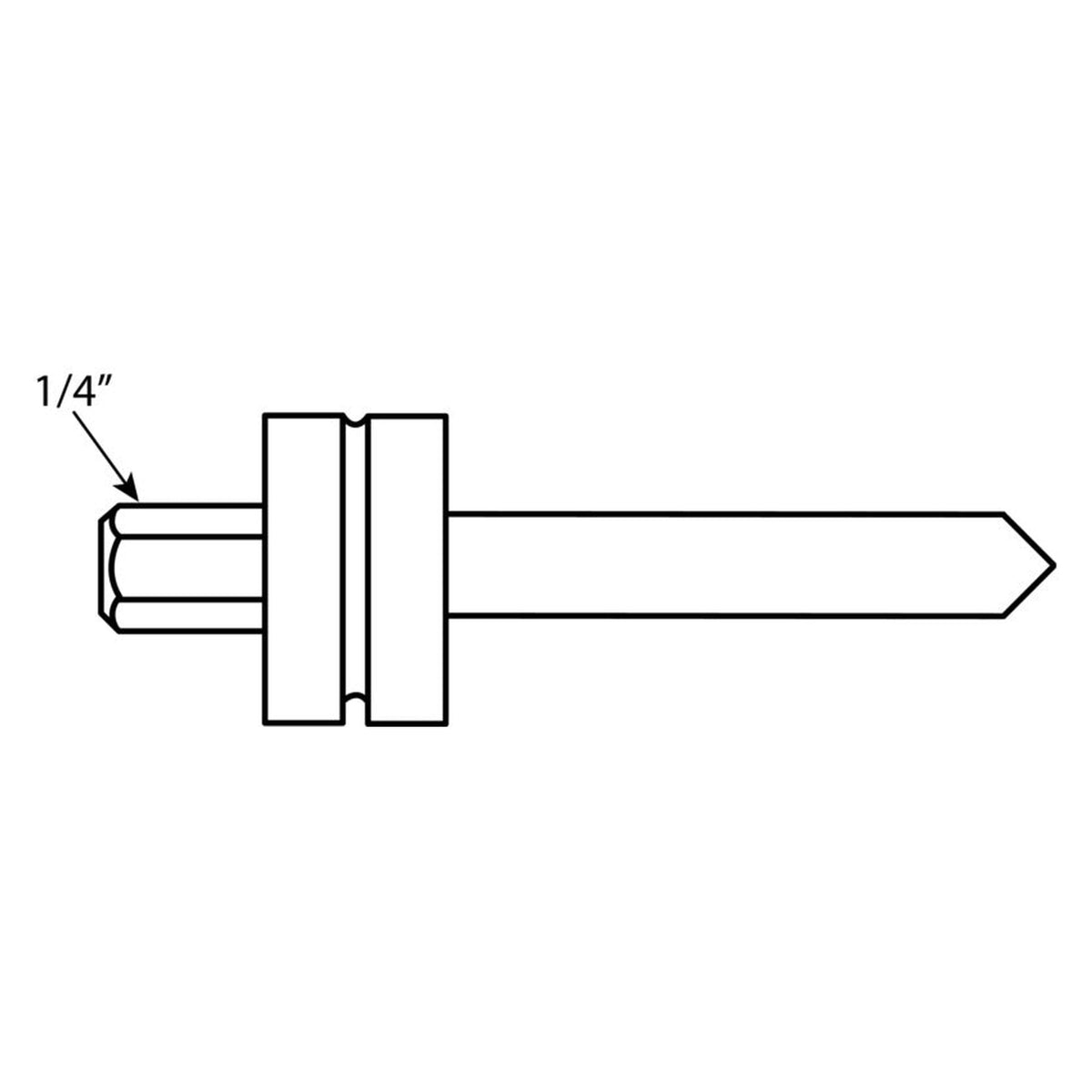 Setzwerkzeug für Gipskartondübel, 1/4 Zoll, 60 mm: Produktansicht