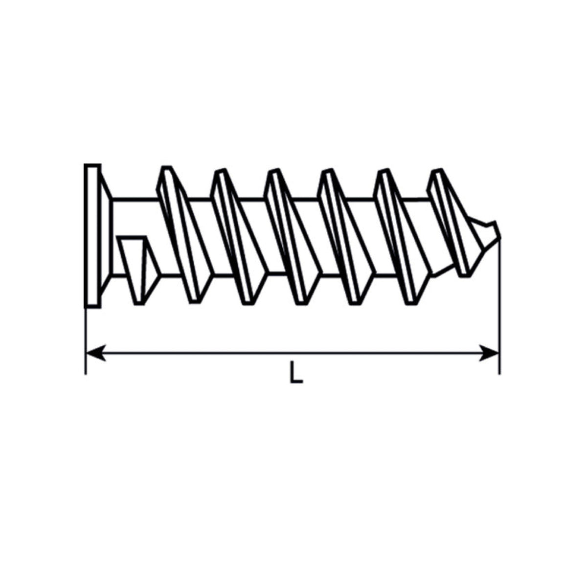 Isolierdübel für Hartschaum aus Polyethylen, 18 × 50 mm: Produktansicht