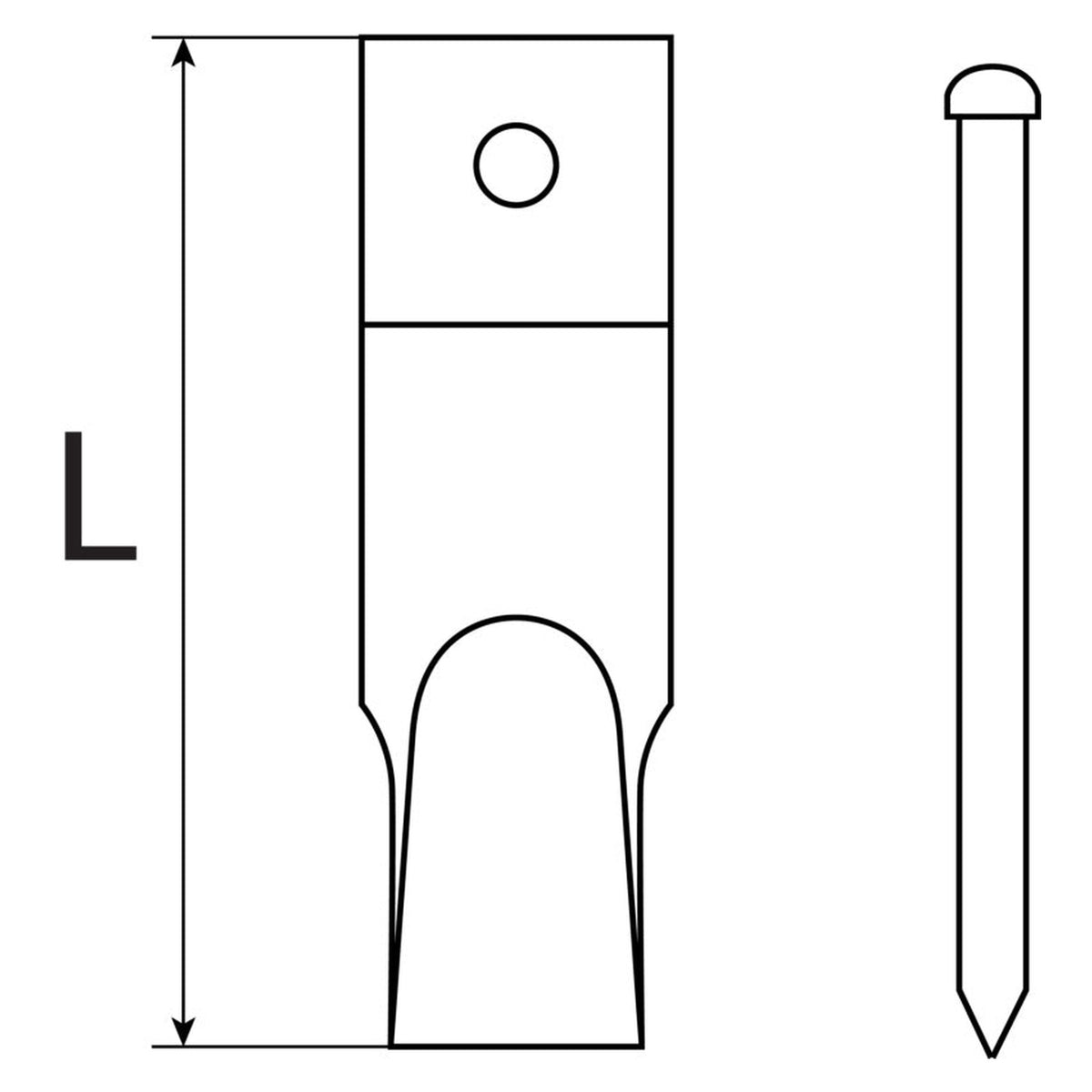 Wandhaken-Set mit Stahlnadeln, Stahl vermessingt, 6-teilig: Produktansicht