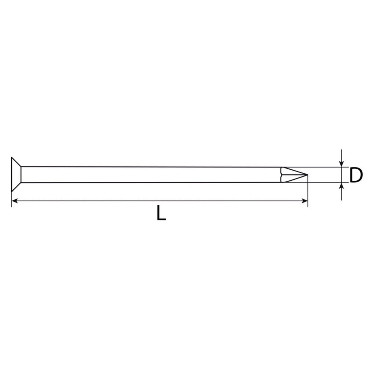 Rinneisenstift, Kupfer, 4,2 × 65 mm, DIN 1151: Produktansicht