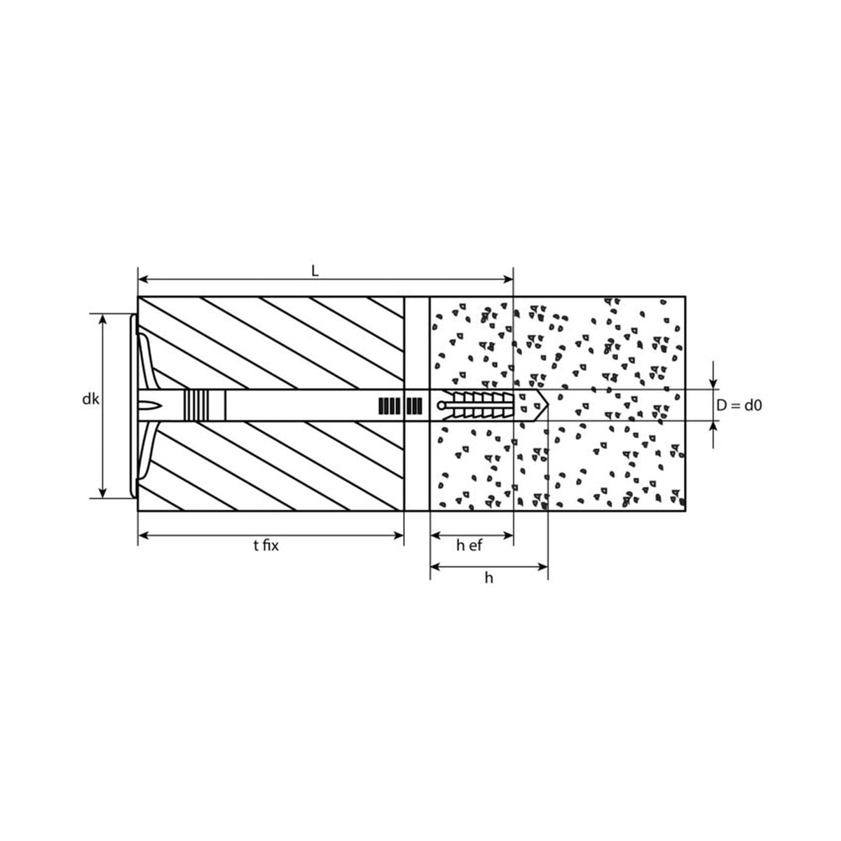 Isolierplatten- und Dämmstoffdübel mit Stahlnagel, 10 mm: Produktansicht