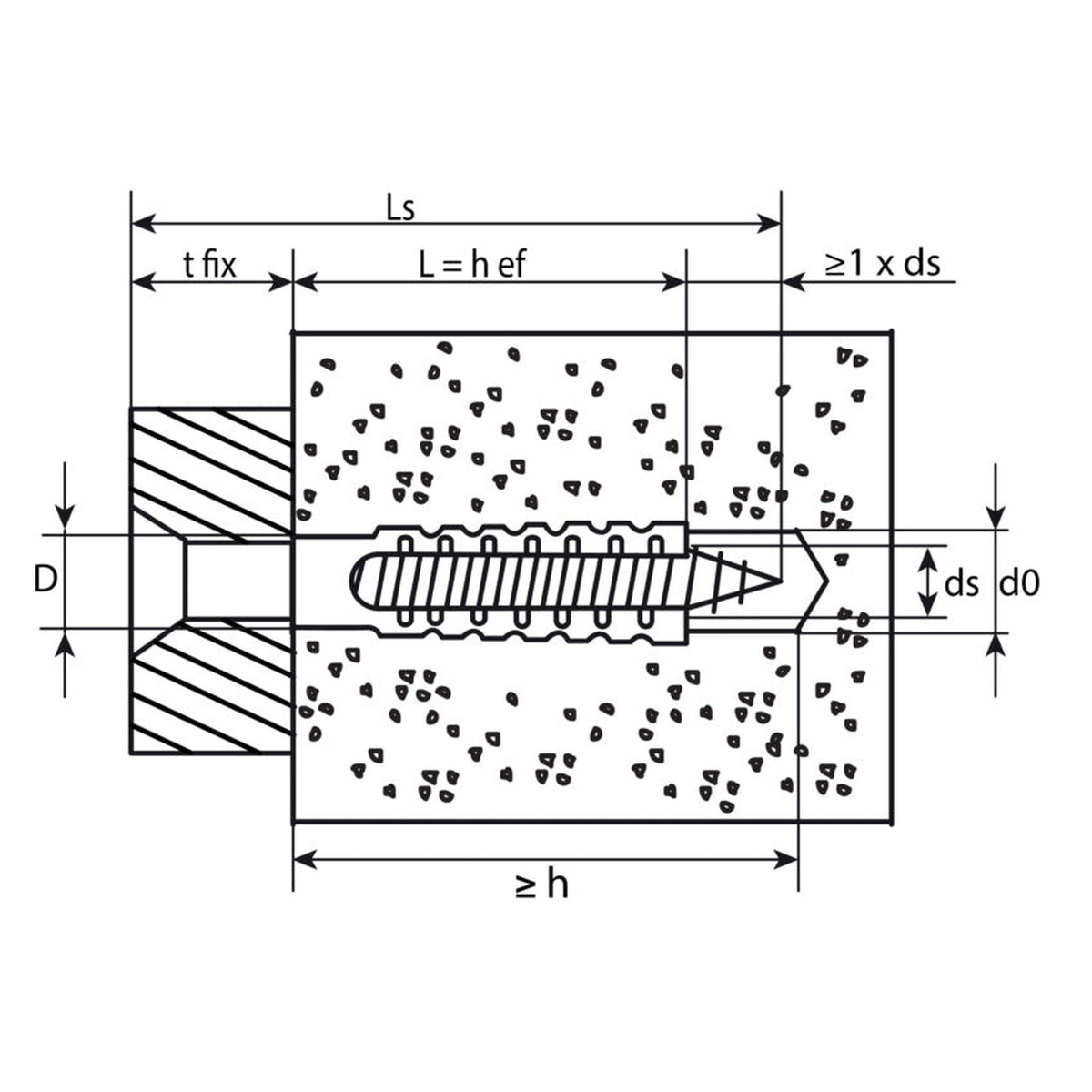 Metalldübel für Gasbeton, Stahl verzinkt, 8 × 38 mm: Produktansicht