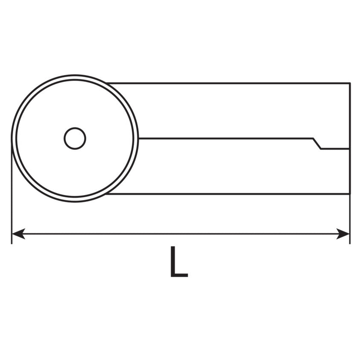 Kfz-Antennenadapter DIN auf ISO, 90 Grad abgewinkelt, 40 mm: Produktansicht