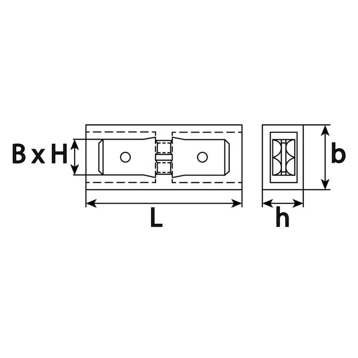 Kfz-Steckverteiler transparent, PVC, 6,3 × 0,8 mm, 300 V: Produktansicht