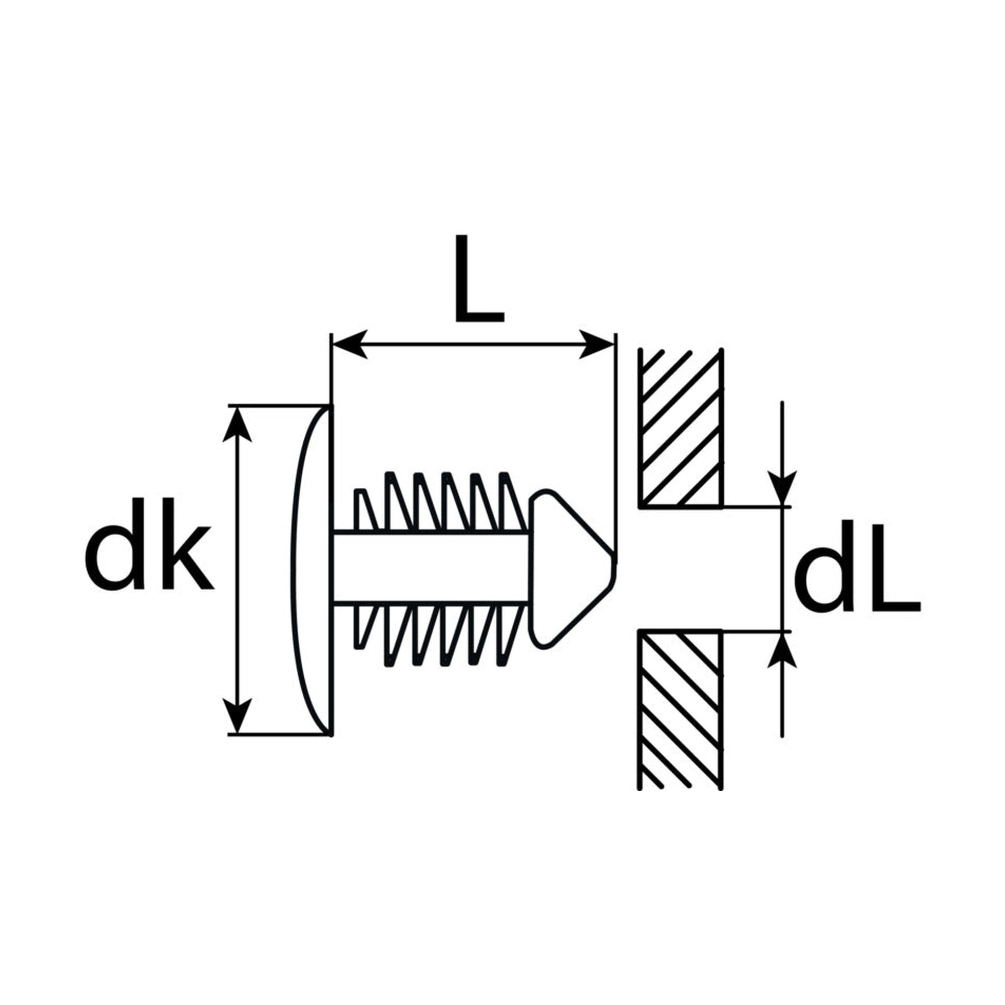 Kfz-Abdeckstopfen aus Kunststoff – dL 7 mm, dk 14 mm – Produktansicht 2