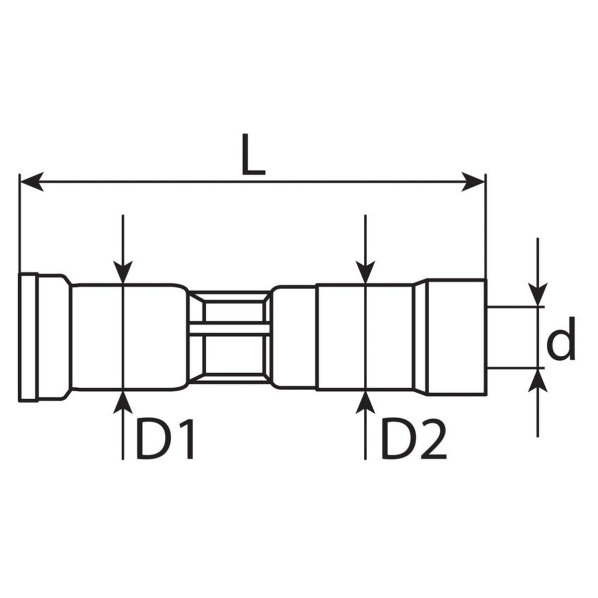Kfz-Trichter für Ölmessstab orange, Kunststoff, L 71 mm, di 8 mm: Produktansicht
