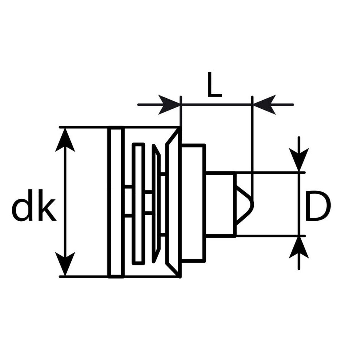 Kfz-Innenverkleidungsclip schwarz, dk 22 mm, L 9,6 mm: Produktansicht