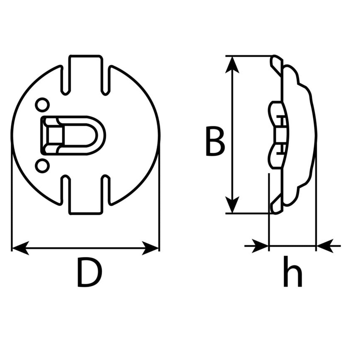 Kfz-Befestigungsclip schwarz, 23,6 × 7 mm: Produktansicht