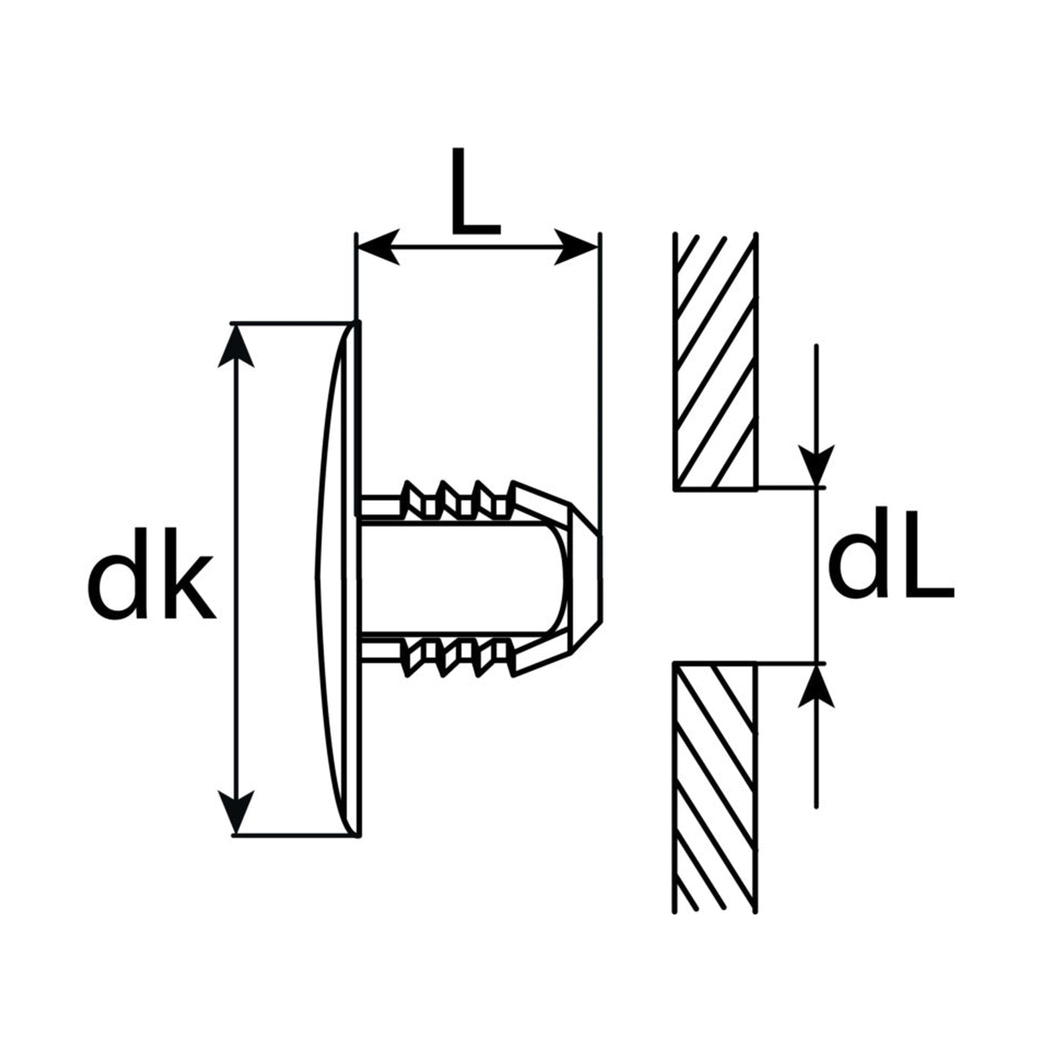 Kfz-Abdeckstopfen aus Kunststoff – dL 8,4 mm, dk 25 mm – Produktansicht 2