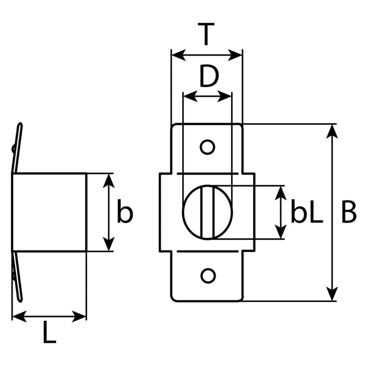 Kfz-Klemmstift silber, Kopf 23 × 11 mm, L 9,5 mm: Produktansicht