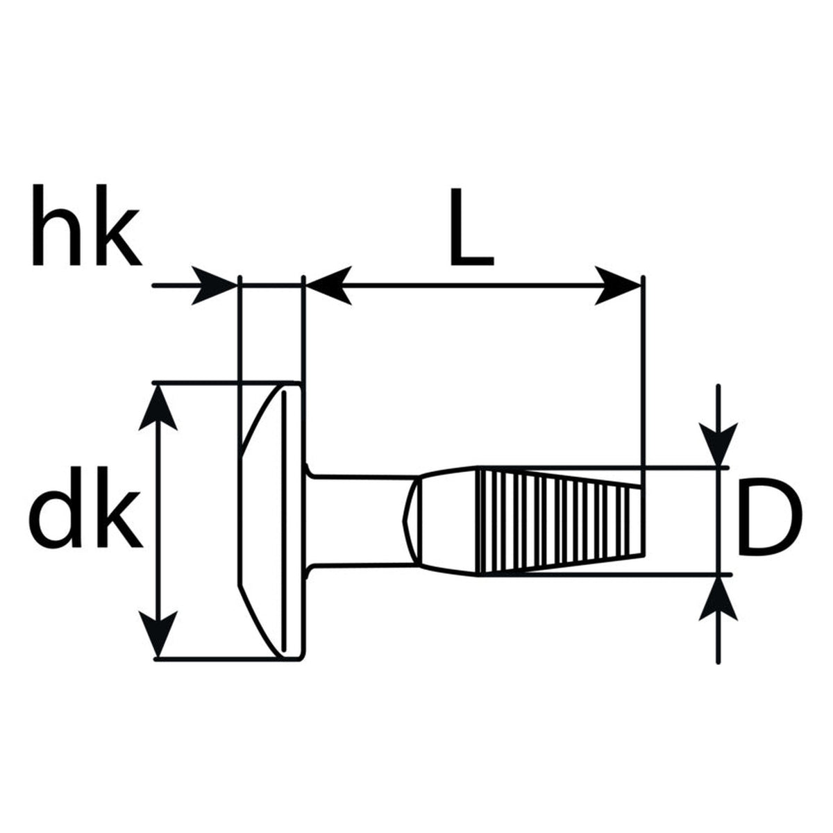Kfz-Klemmstift silber, dk 16 mm, L 19,5 mm, Stift 6,5 mm: Produktansicht