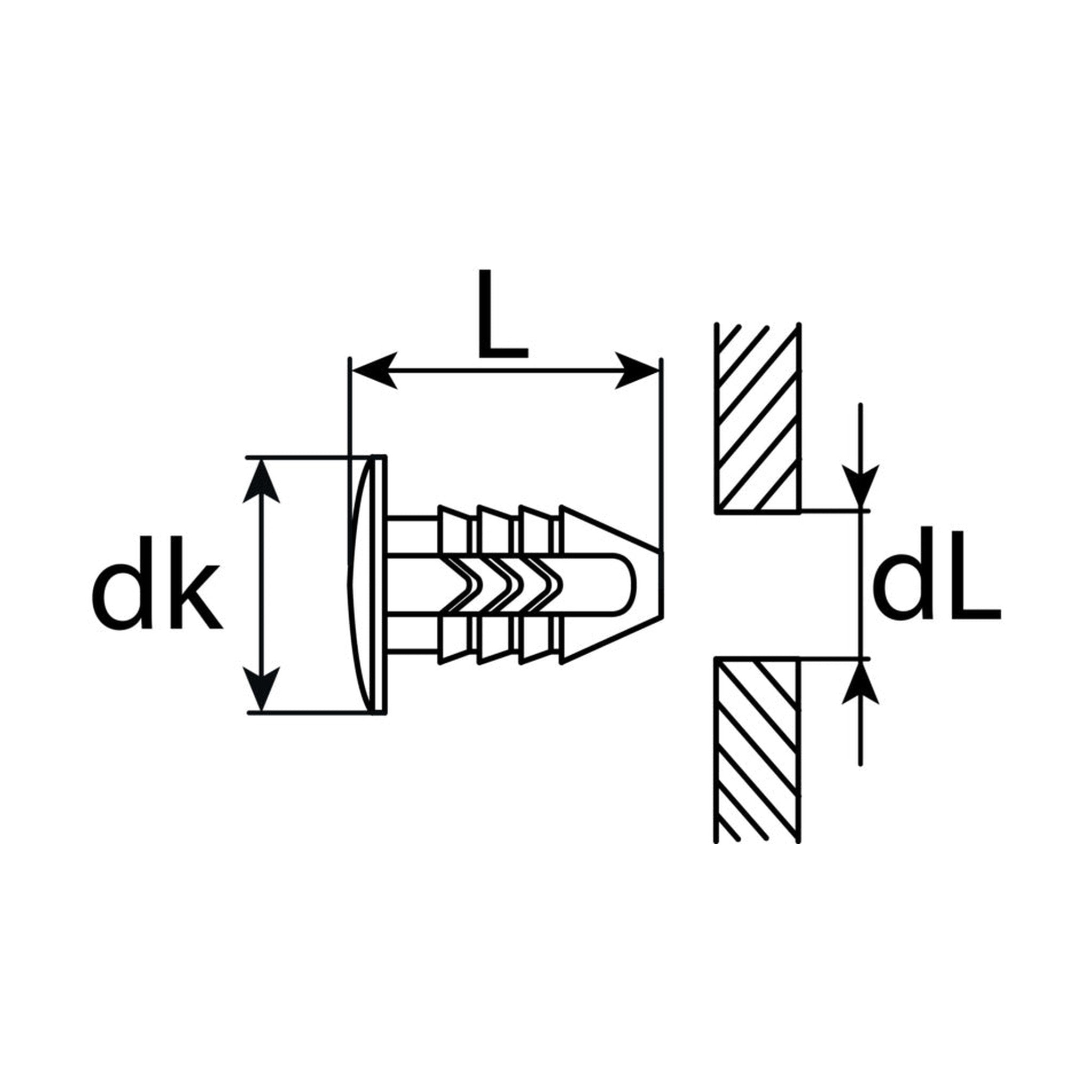 Kfz-Abdeckstopfen aus Kunststoff, dk 15 mm – Produktansicht 2