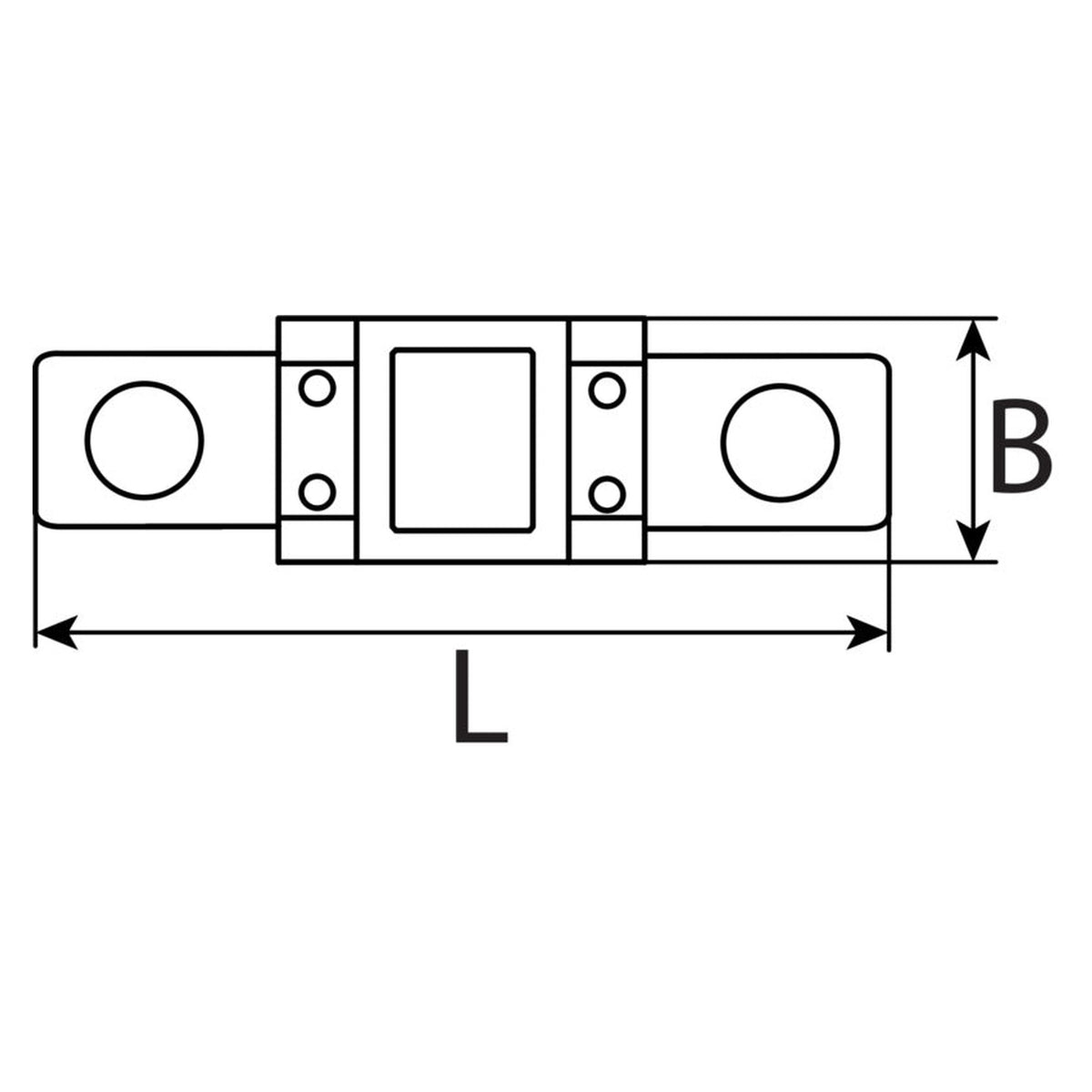 Kfz-Hochstrom-Schraubsicherung Midi, 58 V, 41 × 12 mm: Produktansicht
