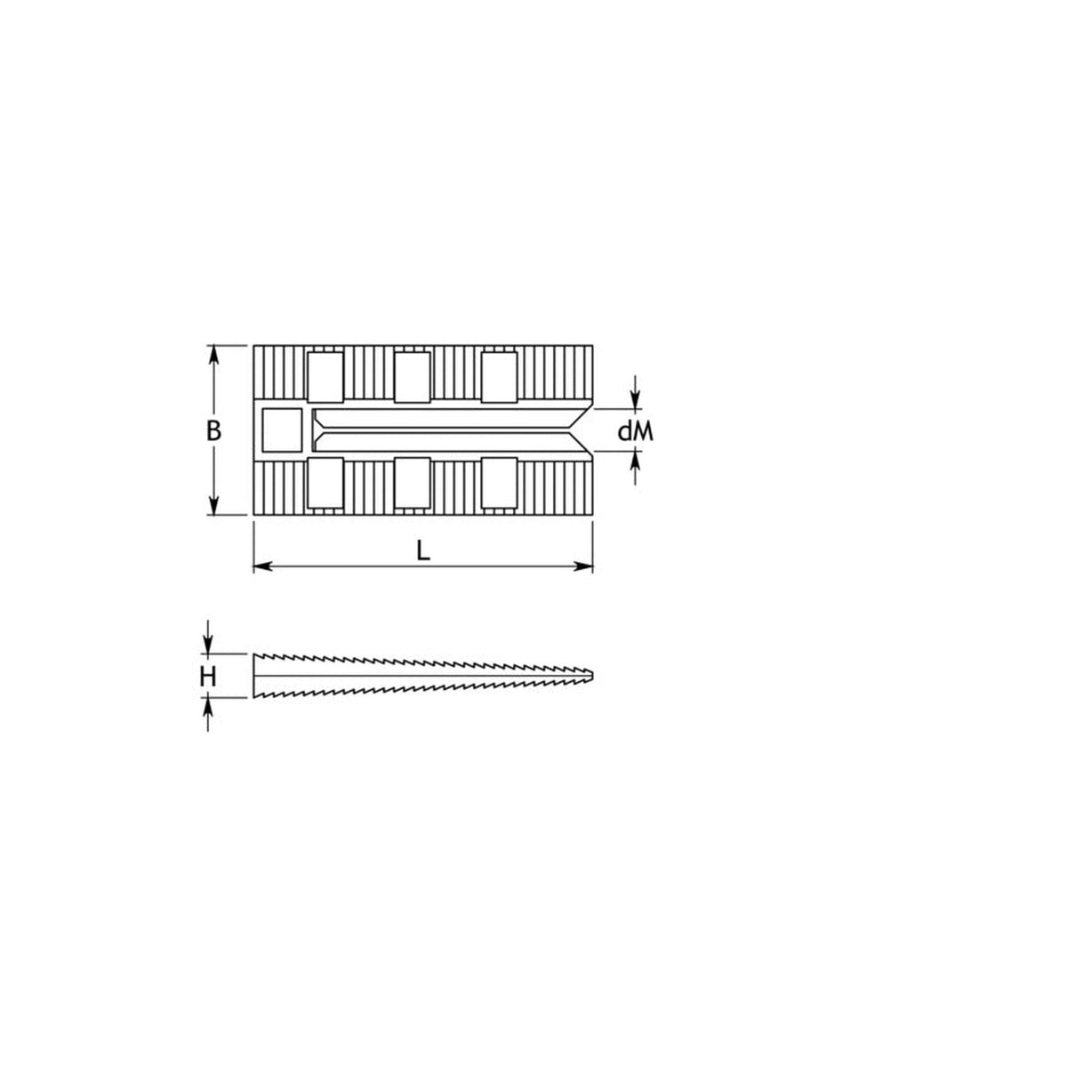 Montagekeil weiß, Polypropylen, 76 × 38 × 10 mm: Produktansicht