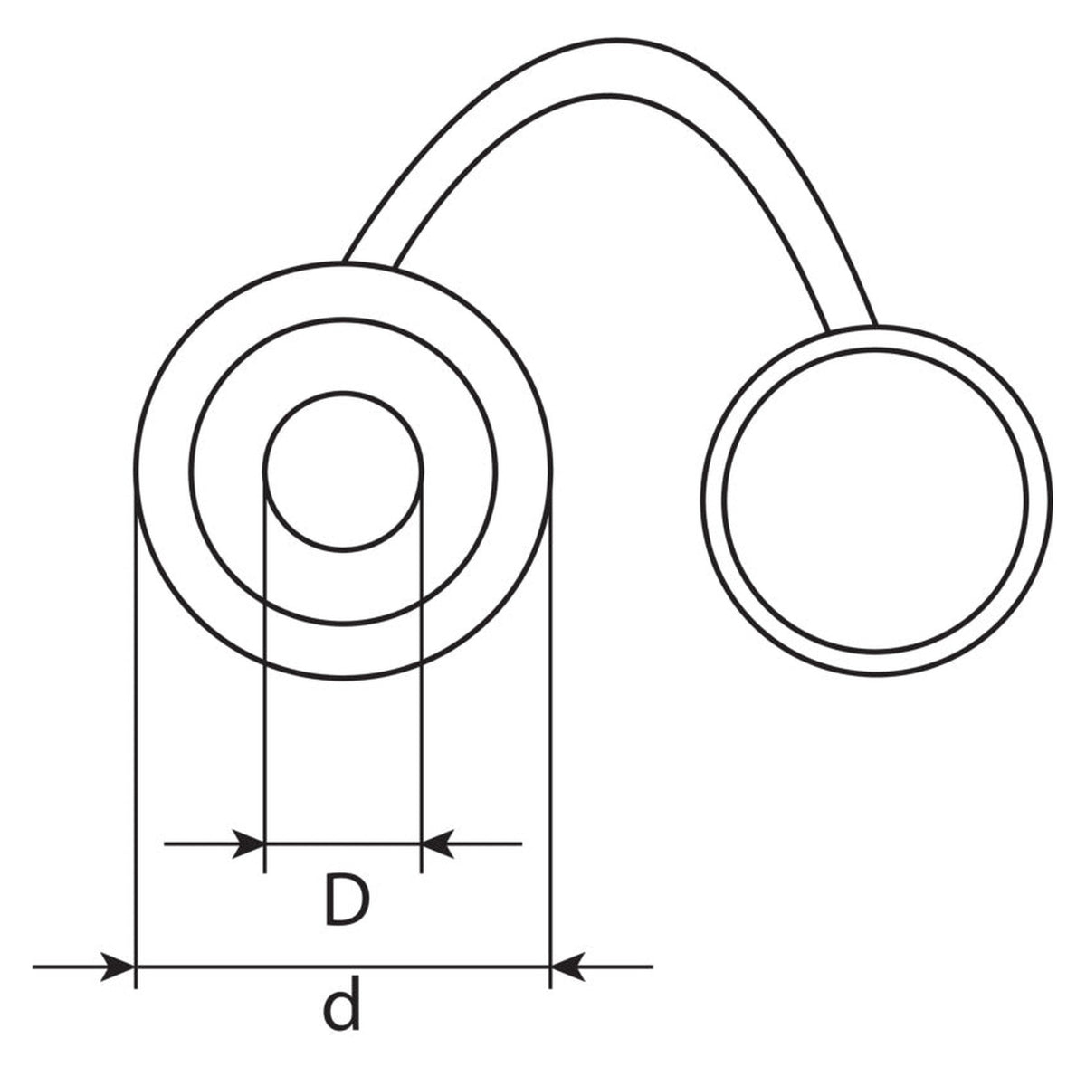 Dichtungskappe weiß mit Hütchen, Kunststoff, 21,2 mm: Produktansicht