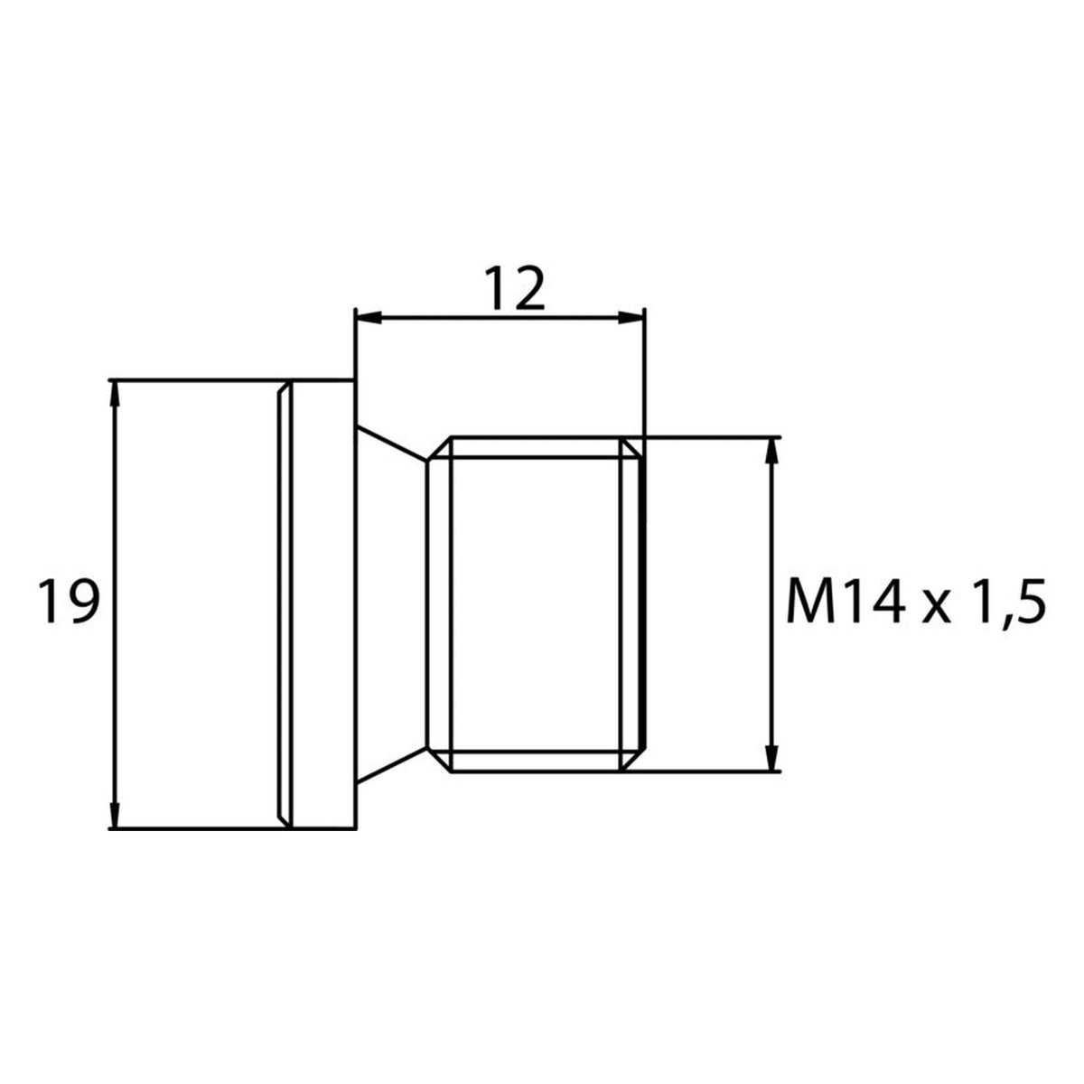 Kfz-Ölablassschraube M18 × 1,5 × 12, Stahl verzinkt: Produktansicht
