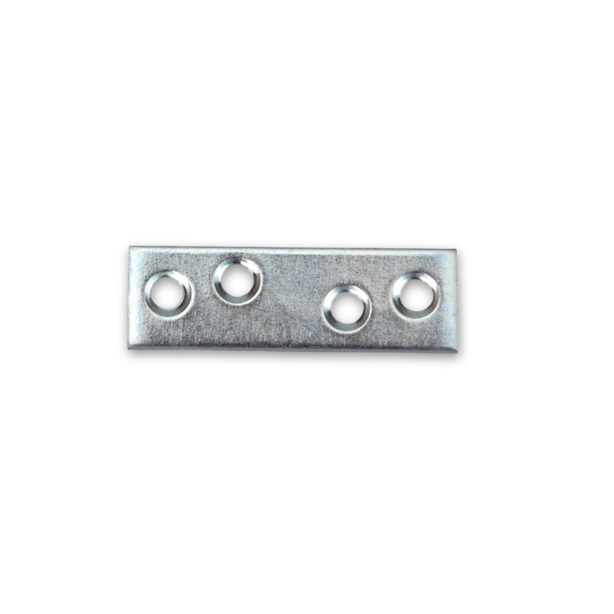 Verbindungsblech, Stahl verzinkt, 15 × 2 mm, 4 Löcher: Produktansicht