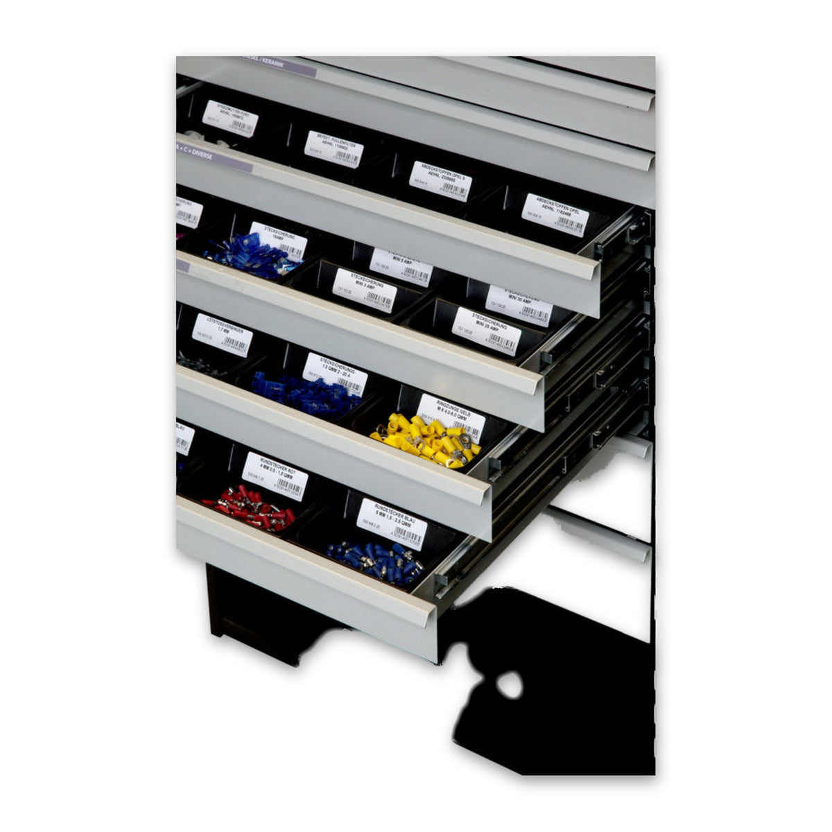 Werkstattregal für C-Teile schwarz, 1.620 × 540 × 360 mm: Produktansicht