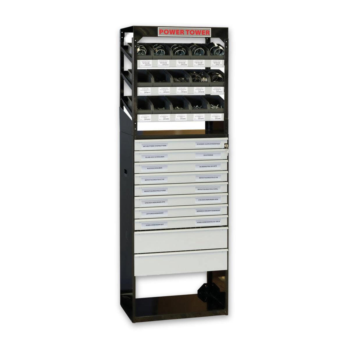 Werkstattregal für C-Teile schwarz, 1.620 × 540 × 360 mm: Produktansicht