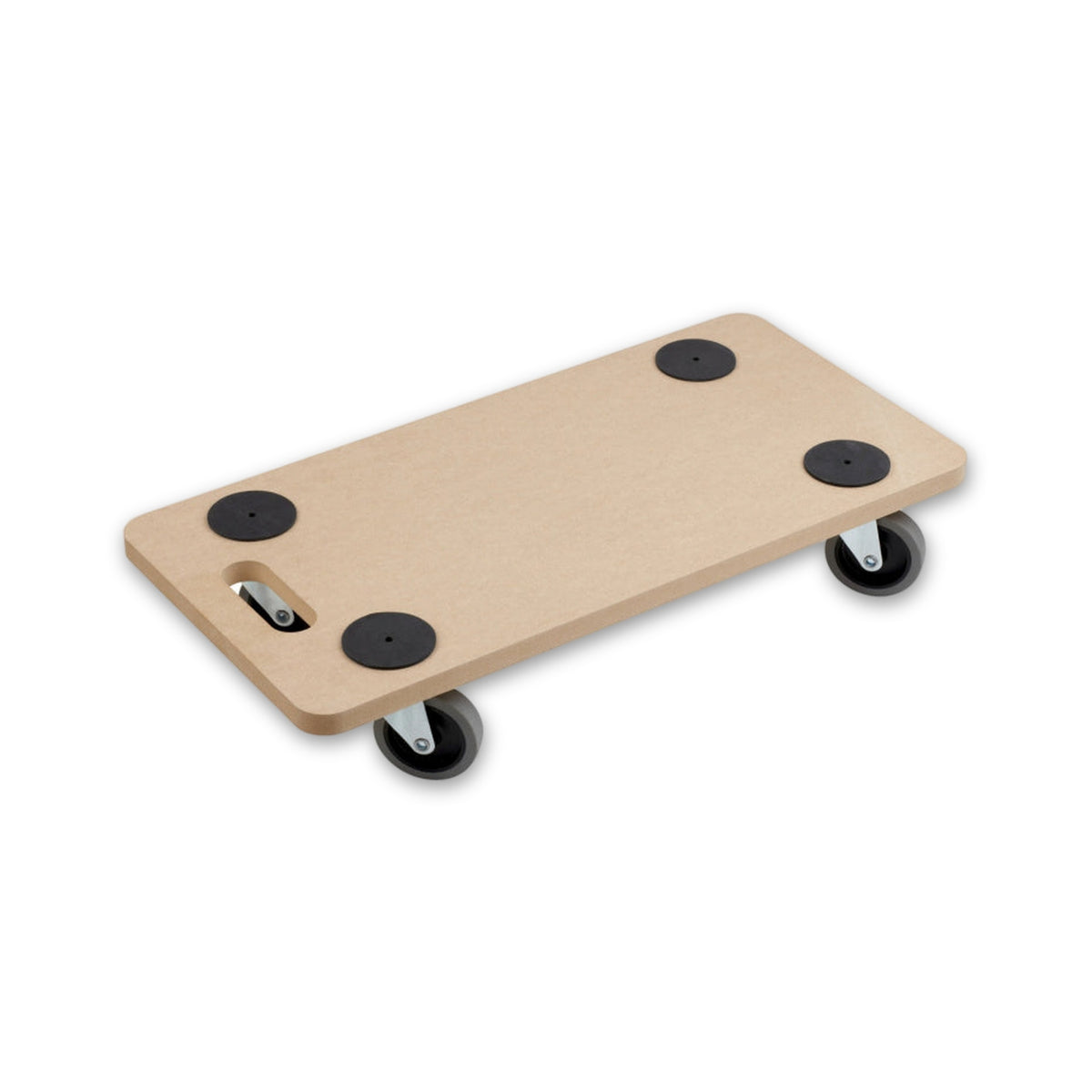 Transportroller eckig, MDF und TPE, 590 × 290 mm, bis 200 kg: Produktansicht