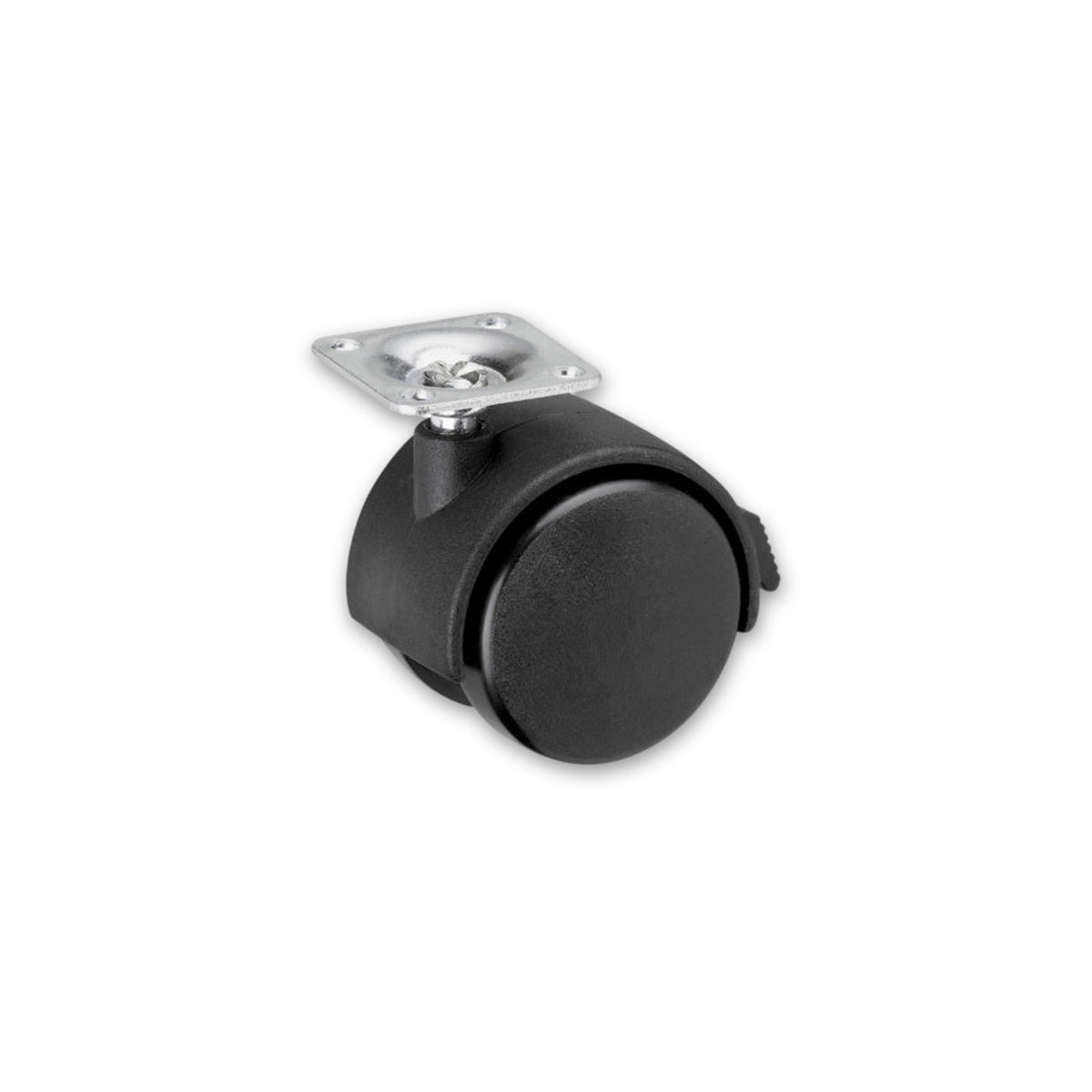Doppelrolle mit Platte und Feststeller, schwarz, 50 mm: Produktansicht
