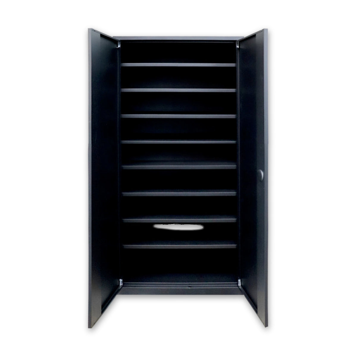 Werkstattschrank mit 4 Fachböden schwarz, 1.800 × 800 × 380 mm: Produktansicht