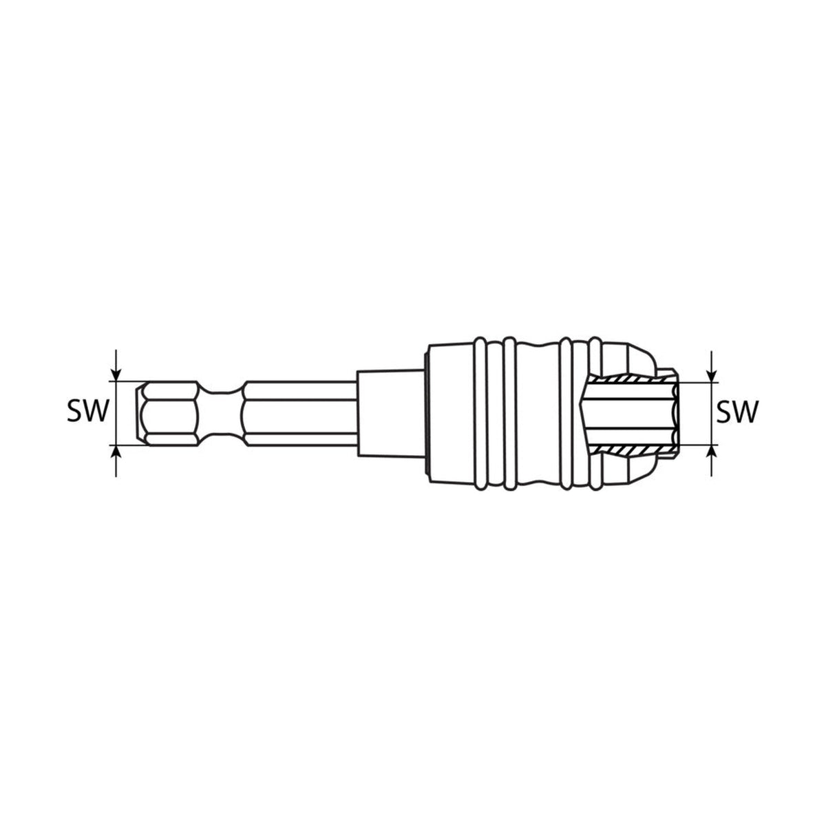 Bit-Schnellwechsler, 1/4 Zoll: Produktansicht