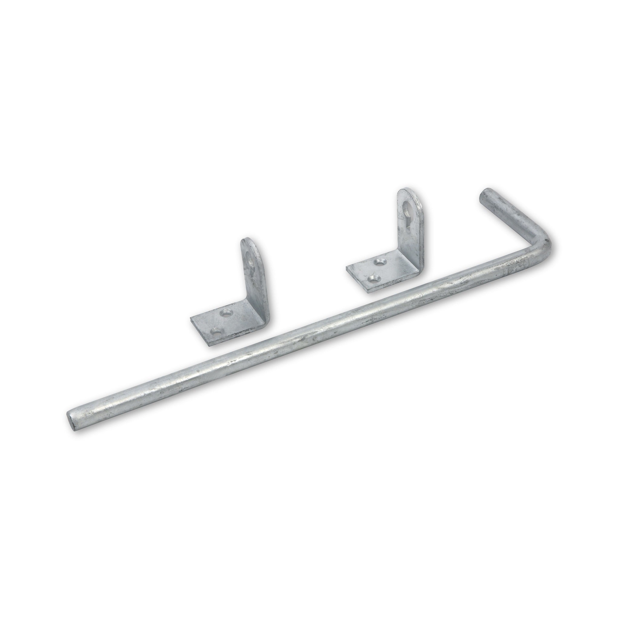 Bodenschieber mit zwei Haken, Stahl feuerverzinkt, 15 × 400 mm: Produktansicht
