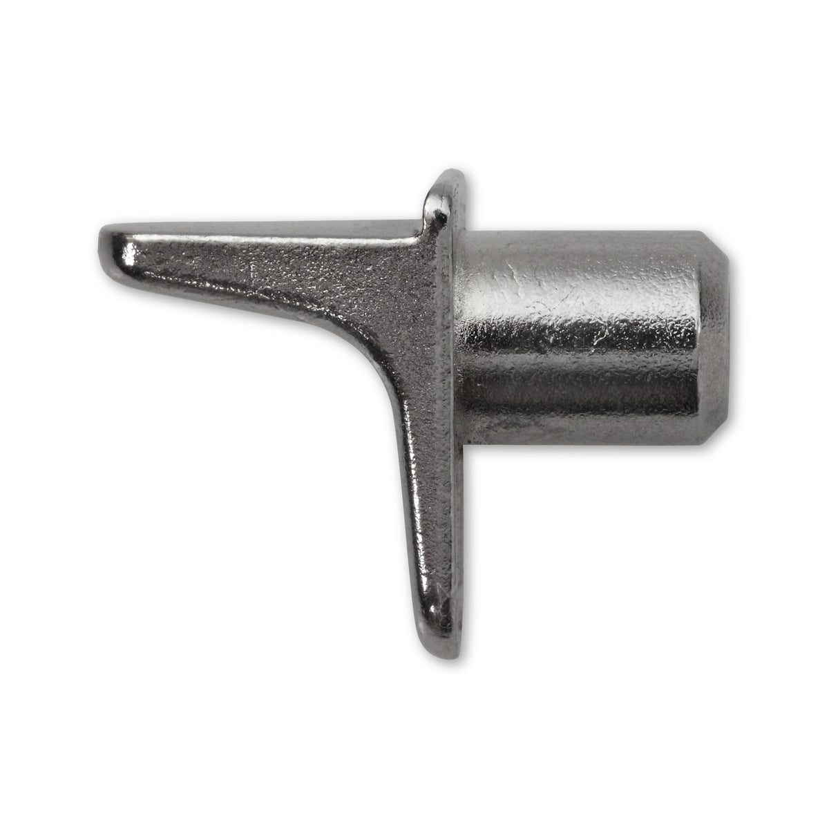 Bodenträger mit Zapfen und Winkel, Stahl vernickelt, 6 mm: Produktansicht