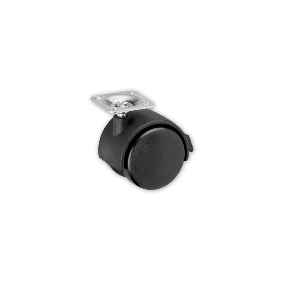 Doppelrolle mit Platte und Feststeller, schwarz, 50 mm: Produktansicht