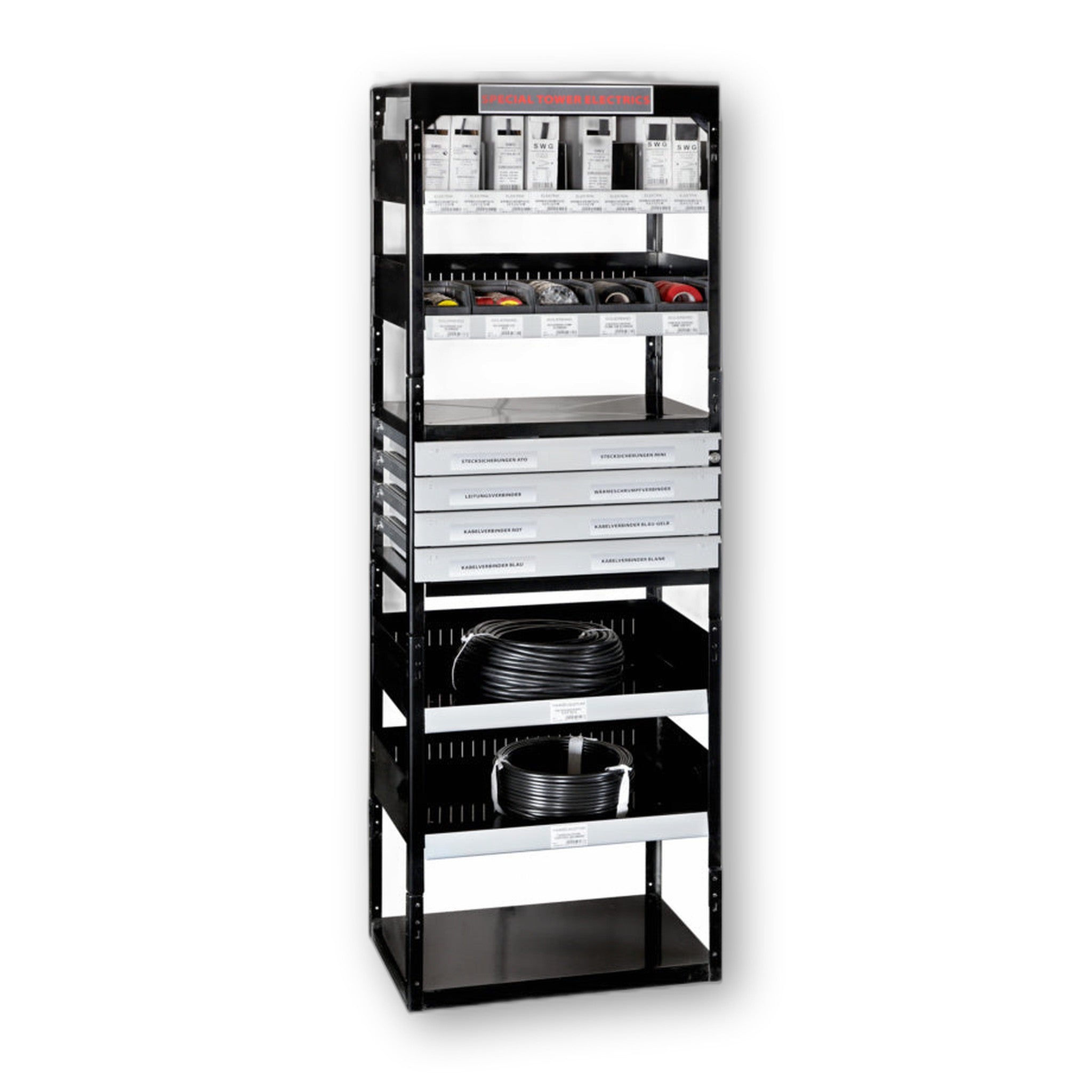 Elektro-C-Teile-Tower, schwarz: Produktansicht