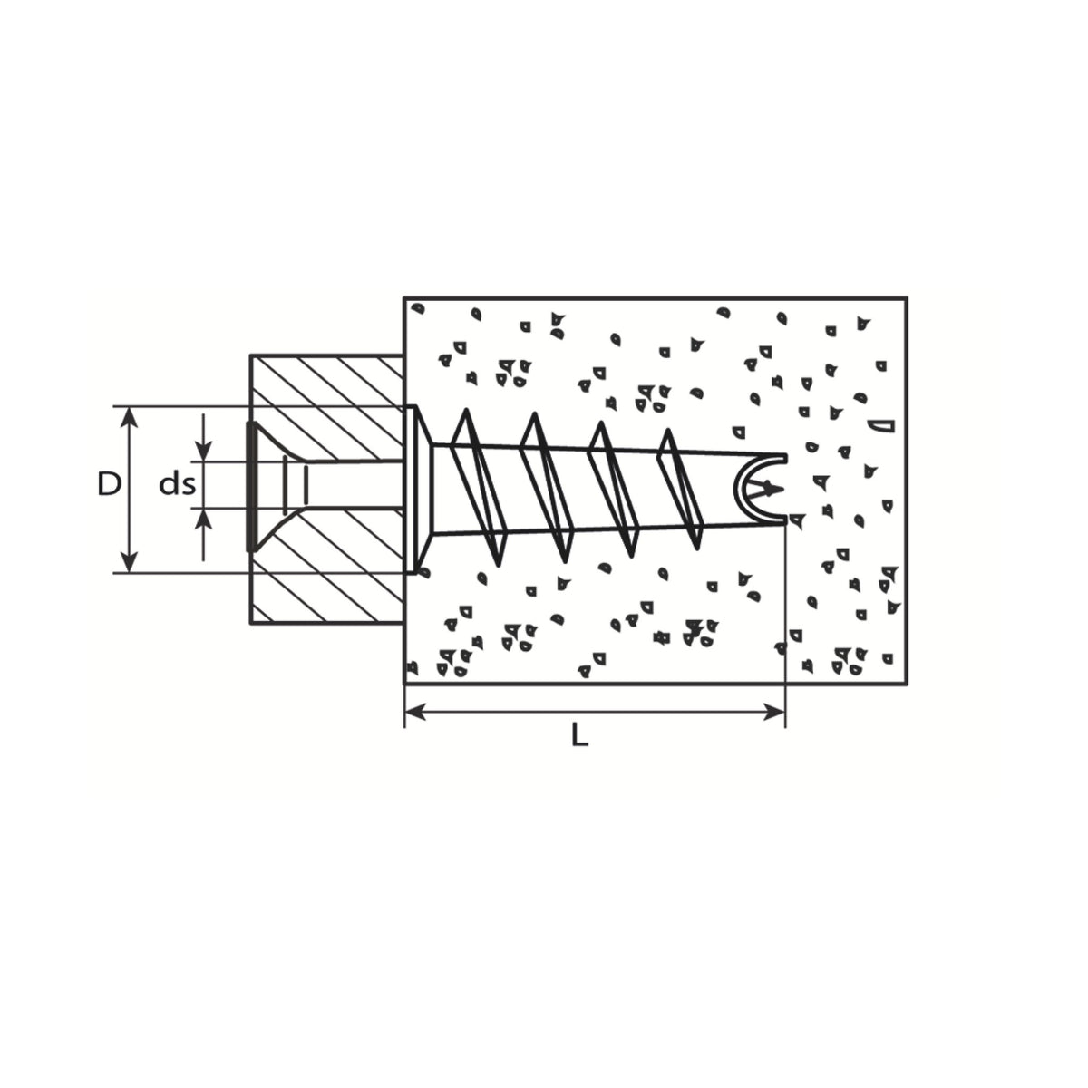 Gipskartondübel, Zinkdruckguss, 14,5 × 33 mm: Produktansicht