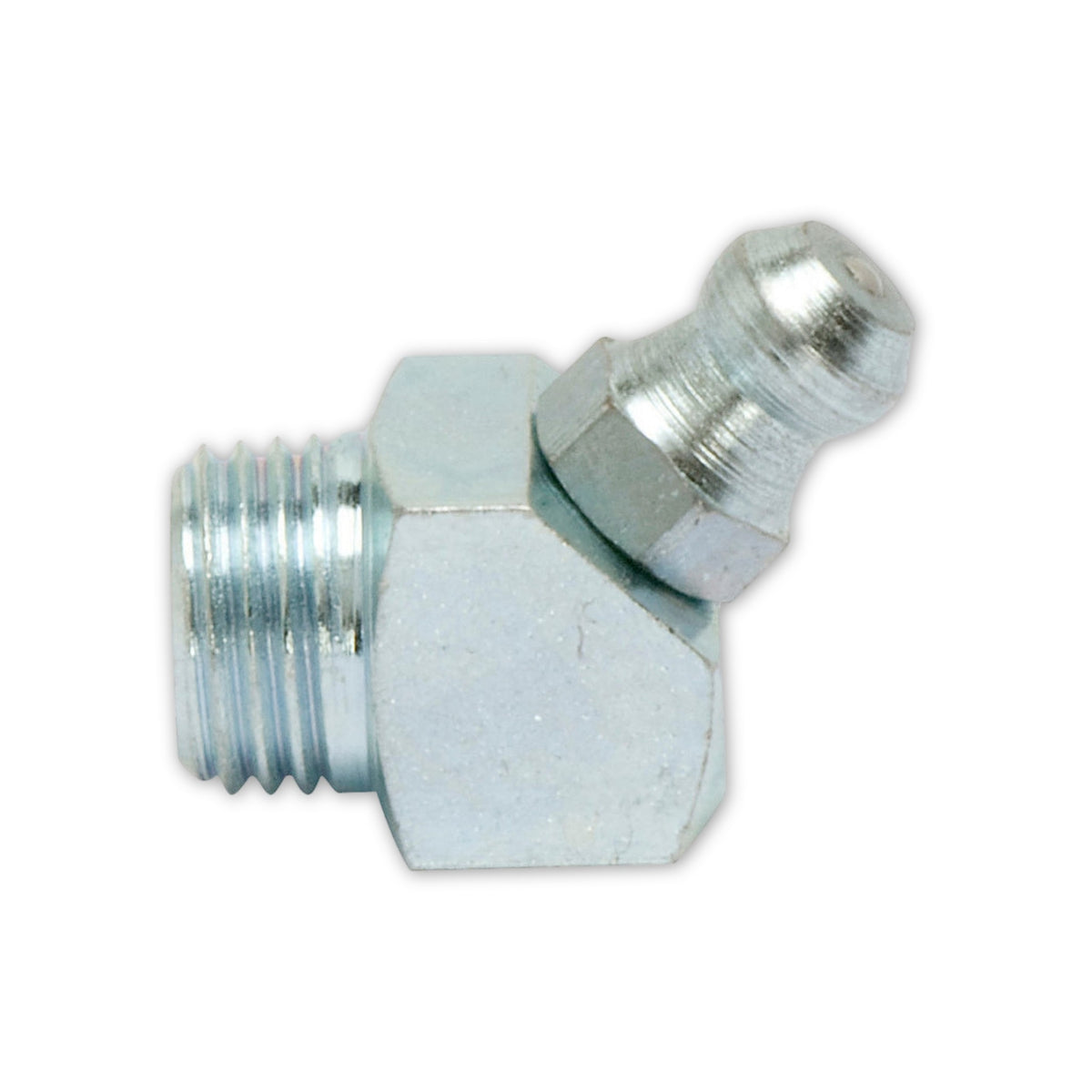 Hydraulikschmiernippel H2 gewinkelt, Stahl verzinkt, DIN 71412: Produktansicht