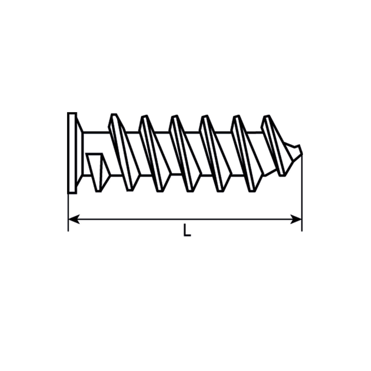 Isolierdübel für Hartschaum aus Polyethylen, 18 × 50 mm: Produktansicht