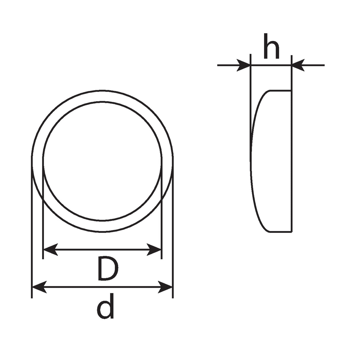 Kappe für Fensterbankschrauben, Kunststoff, 12 × 4,2 mm, Bohrung 7 mm: Produktansicht
