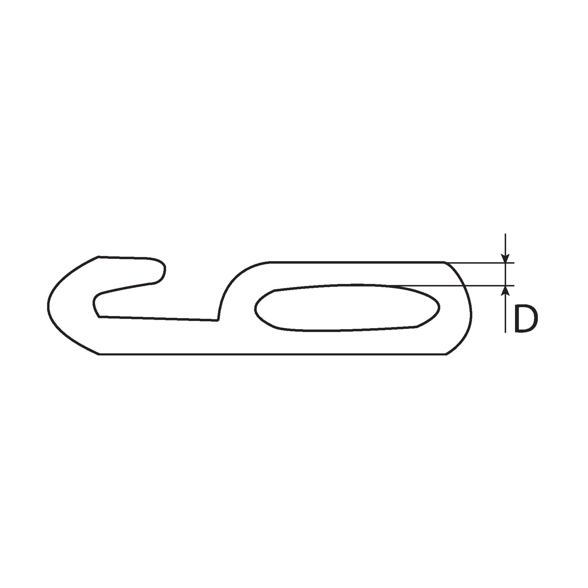 Kettenhaken-Set rot, Polyethylen, 6 mm, 4-teilig: Produktansicht