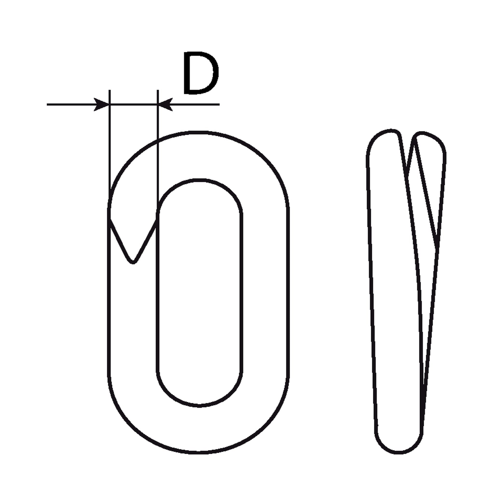 Kettennotglied-Set rot, Polyethylen, 6 mm, 4-teilig: Produktansicht